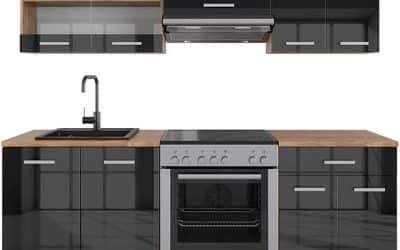 Test Vicco Cuisine R-Line Anthracite/Chêne 200 cm