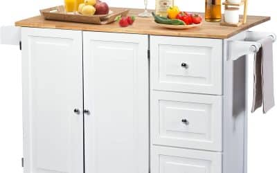 Avis sur la desserte Giantex : un îlot central polyvalent pour votre cuisine