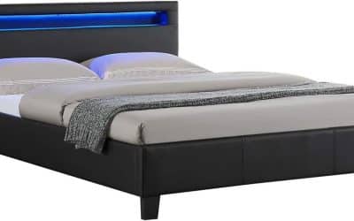 Test du lit LED IDIMEX Pinot 140×190 cm : confort et style