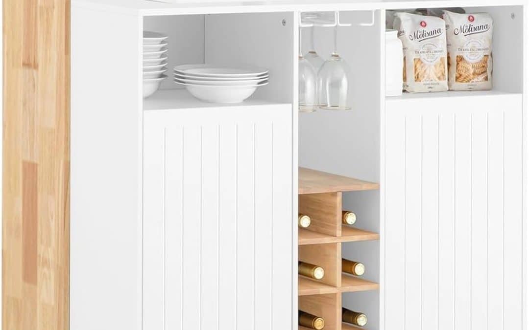 Avis : îlot central SoBuy KNL07-WN, design et praticité en cuisine