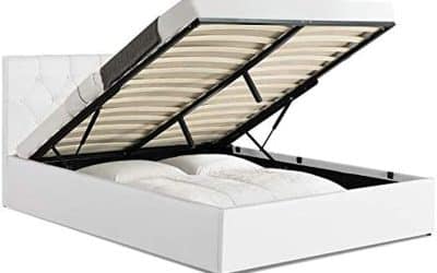 Test du lit coffre Austin 140 x 190 cm de IDMarket : confort et style garantis