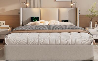 Test du lit coffre capitonné avec LED et USB 160×200