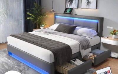 Test du lit double 160×200 avec coffre et LED