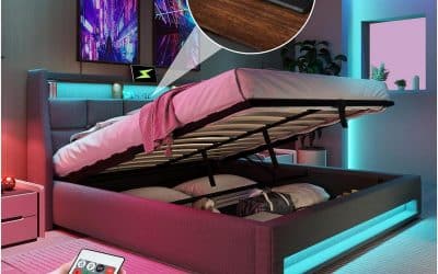 Test : lit LED avec rangement et ports USB