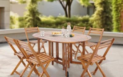 Test : salon de jardin [en.casa] 7 pièces en acacia