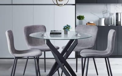 Test : table Goldfan ronde en verre trempé avec 4 chaises