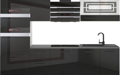 Test de la cuisine équipée Belini Tracy, noir brillant 240 cm