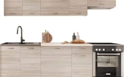 Test de la cuisine Loungitude 4+3 éléments noir/bois