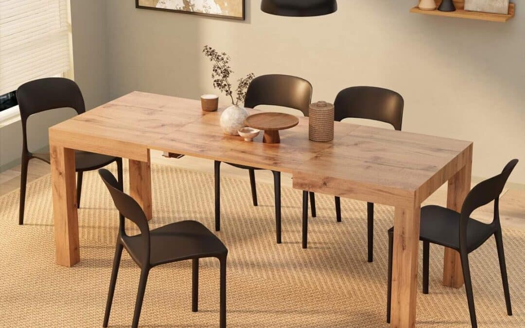 Test de la table extensible Mobili Fiver First 120-200 cm en bois rustique