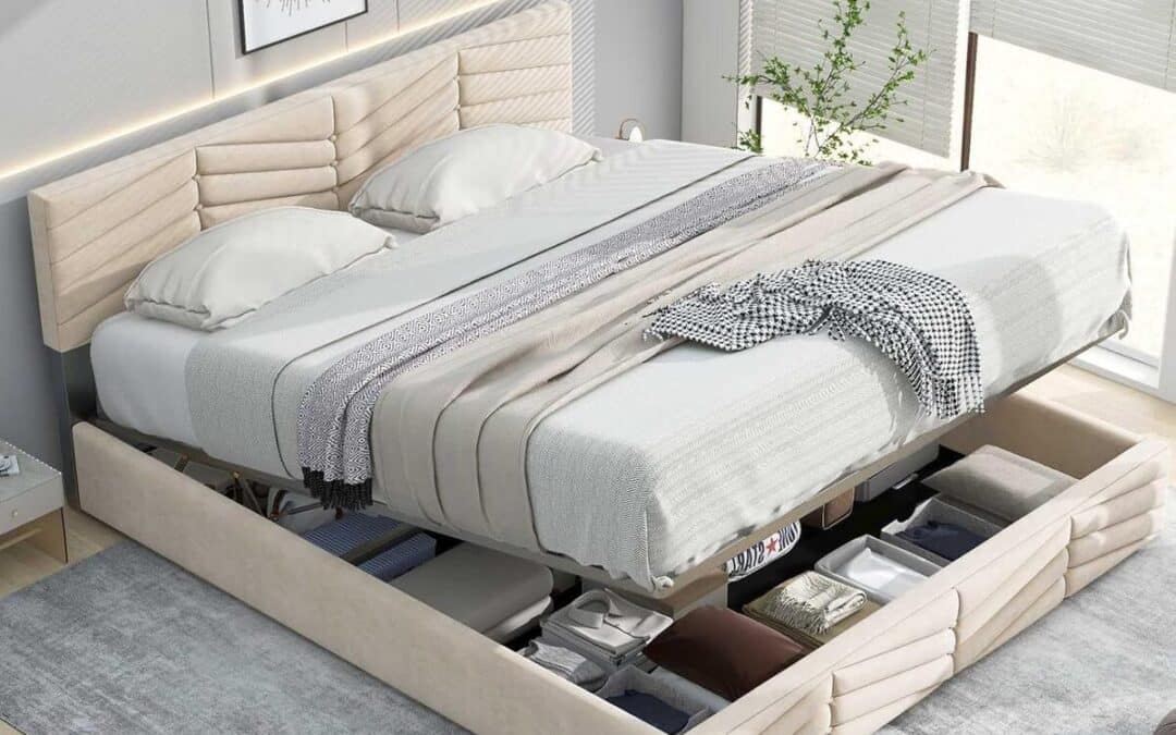 Test du lit coffre KOMHTOM : design et praticité réunis