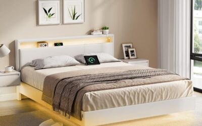 Test du lit double VASAGLE moderne avec LED et multiprise