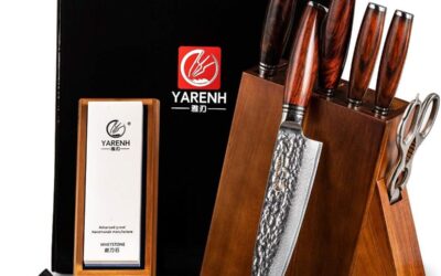 Test du set de couteaux de cuisine Yarenh HTT en acier Damas