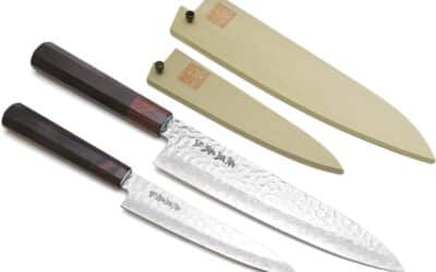 Test : ensemble de couteaux Yoshihiro Gyuto & Petty en Damas