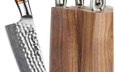 Test : couteaux professionnels Hezhen, ensemble 7 pièces avec bloc en bois