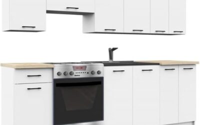 Test de la mini-cuisine BDW 240 cm : ensemble de meubles complet sans électroménagers