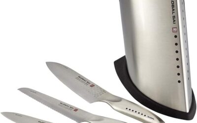 Test du bloc de couteaux Global SAI-5001 : 5 pièces argentés