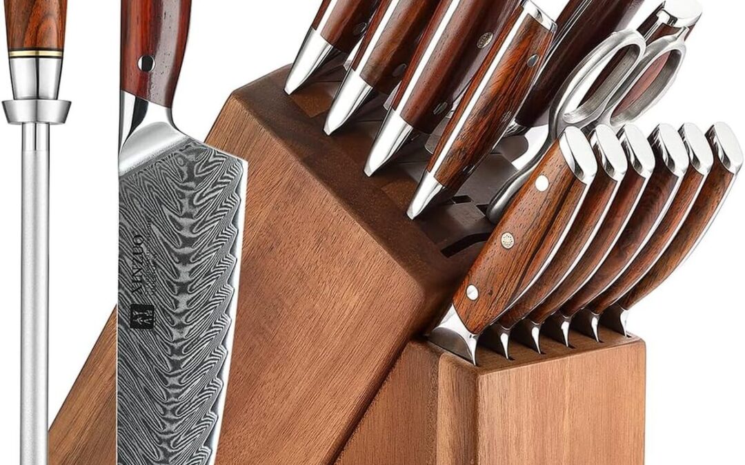 Test : set de couteaux Xinzuo Damas 15 pièces, performance et élégance