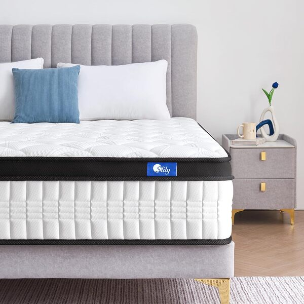 slily Matelas 180x200 26cm Épaisseur Matelas 180x200 Ressort Ensachés- Soutien Ergonomique 7 Zones,H4 Dureté Moyenne,Respirantt,Mousse à Mémoire de Forme Haute Densité,Matelas de lit d'adulte