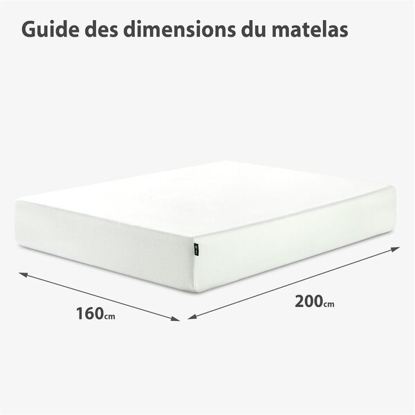 Zinus Matelas 160x200 cm - Hauteur du matelas 30 cm - Matelas Cooling Swirl en mousse à mémoire de forme et ressorts - Matelas hybride