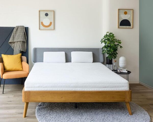 Matelas Visco 160x200cm Moelleux - Matelas à Ressorts ensachés Visco 160x200 - Matelas avec Mousse Visco intégrée 6cm - 24cm Hauteur - Made in Germany