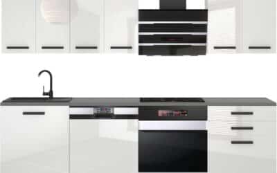 Test : cuisine complète Belini Susan 240 cm blanc brillant