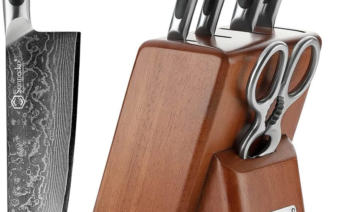 Test des couteaux Sunnecko Damas : ensemble professionnel 4 pièces