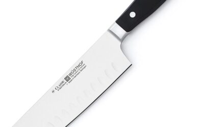 Test du couteau Santoku Wusthof classique en acier inoxydable noir