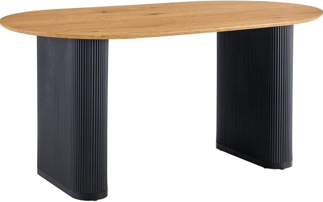 Test : table à manger IDIMEX Maxim, bois & métal brun