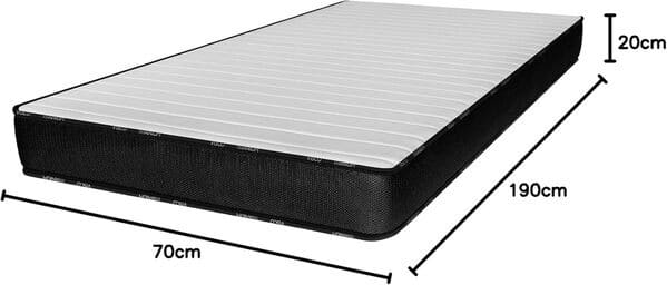 NATURALEX - Lot 2 Matelas Titanium 70x190-21 cm - Accueil Mousse mémoire de Forme + Blue Latex - Soutien Moyen - Respirant - 7 Zones - 2 Faces Été/Hiver - Couchage indépendant - Fabriqué en Europe