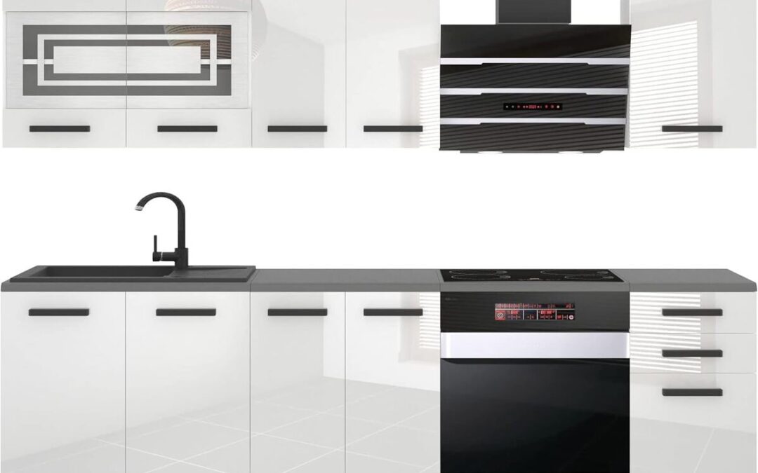 Test : cuisine équipée complète Belini Margaret blanche, 240 cm