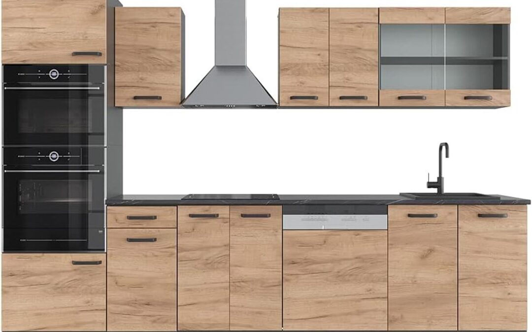 Test Vicco Cuisine R-Line 300 cm Chêne doré/Anthracite