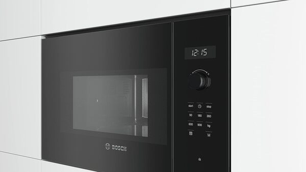 Bosch BFL554MB0 - Série 6 - Micro-ondes intégrable, 59 x 38 cm, 25 litres, Noir