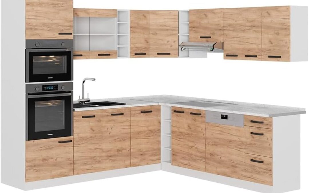 Test Vicco cuisine R-Line chêne doré/blanc 237x247 cm