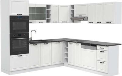 Test cuisine d’angle Vicco R-Line blanche élégante