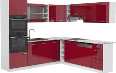 Test cuisine Vicco R-Line bordeaux sans plan de travail