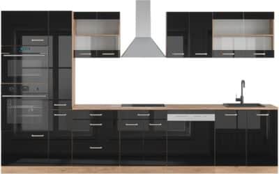 Test de la cuisine Vicco R-Line : design noir brillant et chêne doré