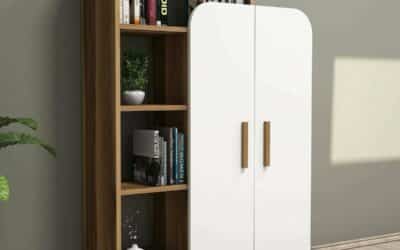 Test : buffet Capella Dmora élégant en noyer et blanc