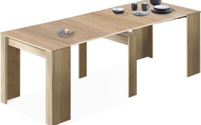Test de la table extensible Habitdesign finition chêne canadien