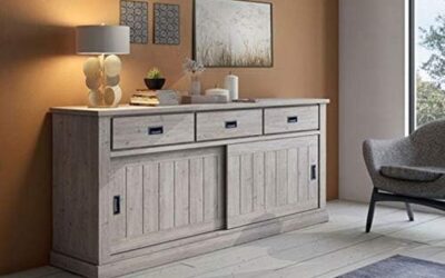 Test du buffet Dmora vintage : marron, 2 portes, 220 x 95 x 50 cm