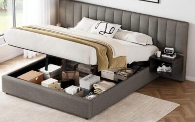 Test : lit Zubaliya 180×200 avec coffre et tables de chevet