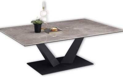 Test table basse Stella Trading Gisele : céramique et métal élégants