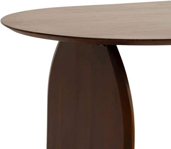 Atmosphera - Table à Manger Isana en Acacia - 6 Personnes L180cm - Pieds Larges - Mobilier Contemporain pour Salon, Salle à Manger