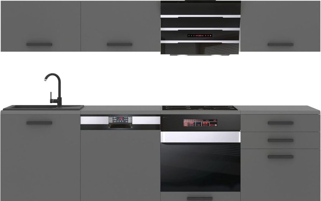 Test : cuisine complète Belini Cuisine équipée Linda Muebles, design argenté 240 cm