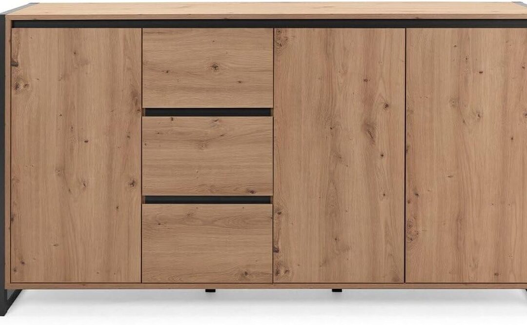 Test du buffet bas Denver : 3 portes, 3 tiroirs, l160 cm