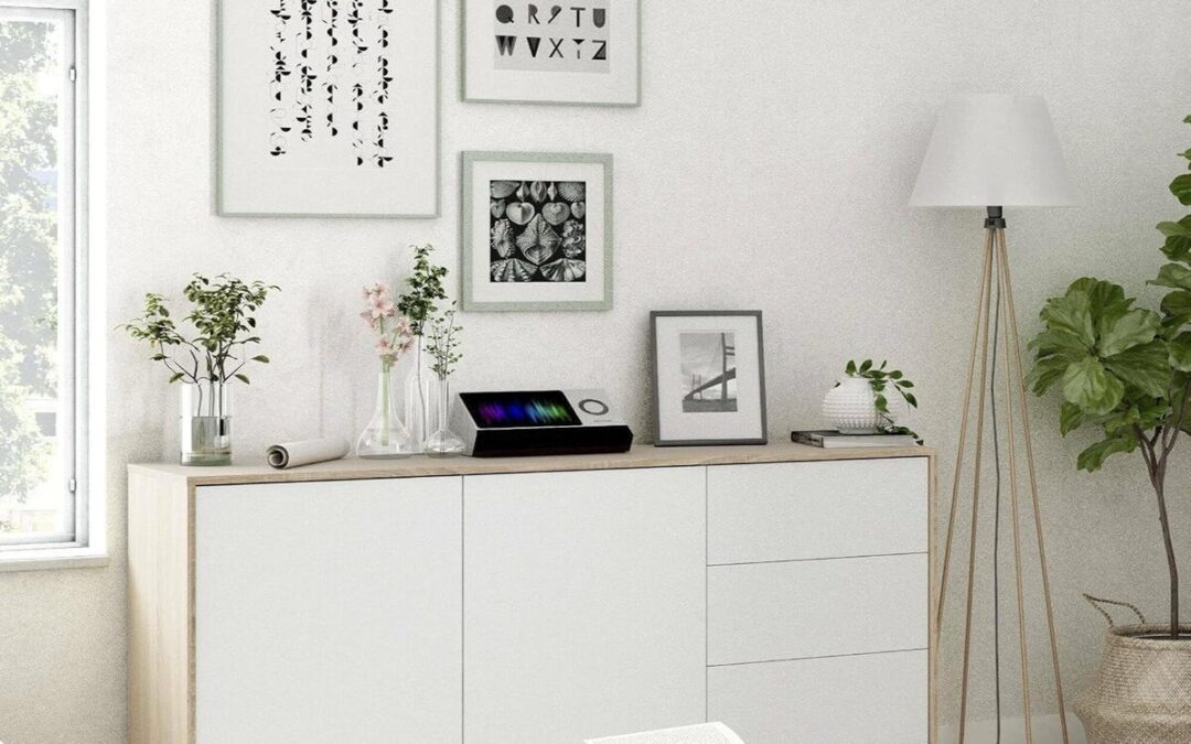 Test du buffet Concord Dmora : meuble TV moderne en chêne et blanc