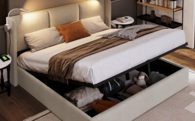 Test du cadre de lit Sweiko LED avec rangement et USB, 140×200