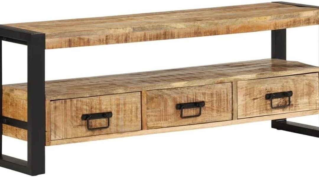 Test du meuble TV vidaXL en bois massif de manguier