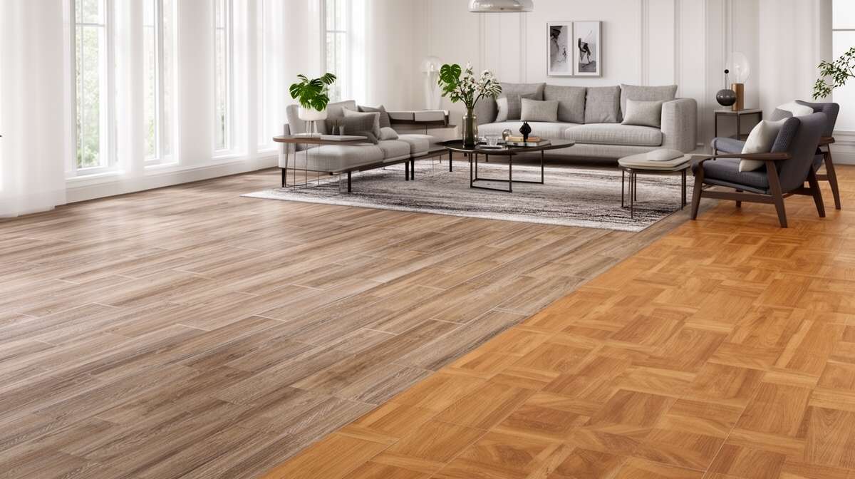 Comparaison des caract&eacute;ristiques : carrelage imitation bois vs parquet