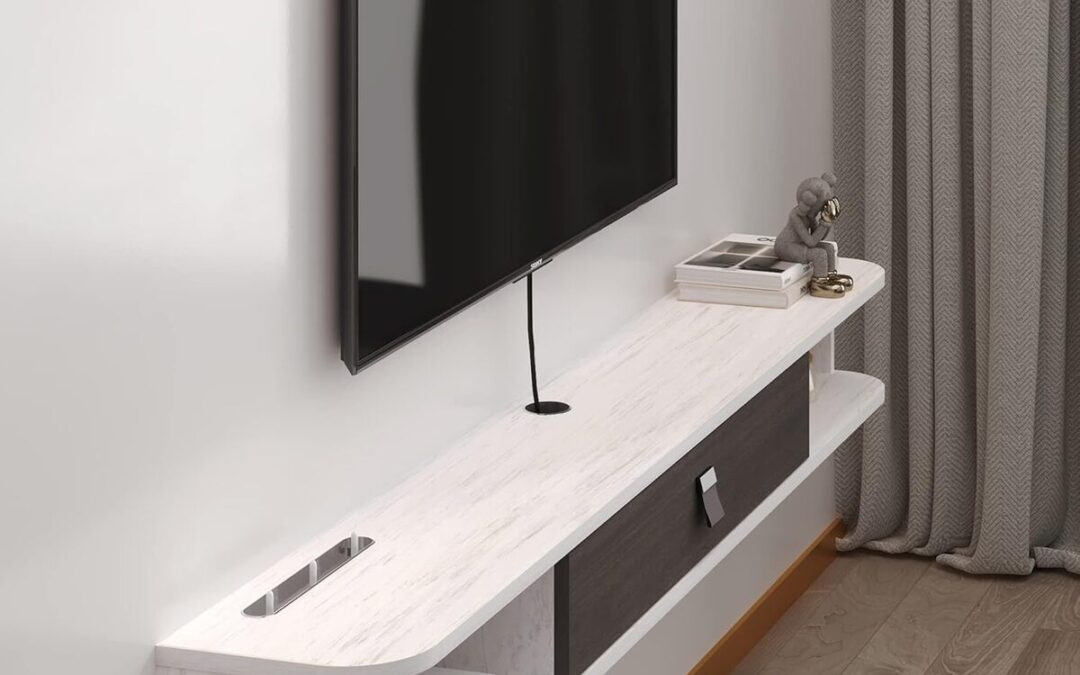 Test de l'étagère TV flottante en bois avec rangement