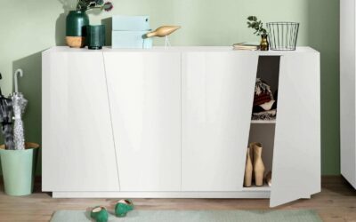 Test du buffet Dmora Owen : élégance italienne en blanc brillant